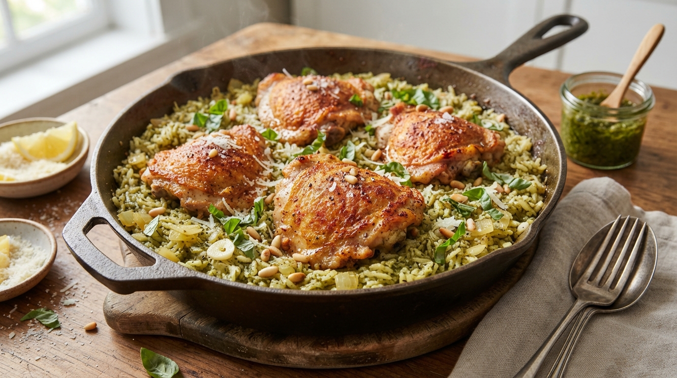 CHICKEN PESTO RICE