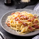 pasta carbonara with bacon parmesan 82893 8752